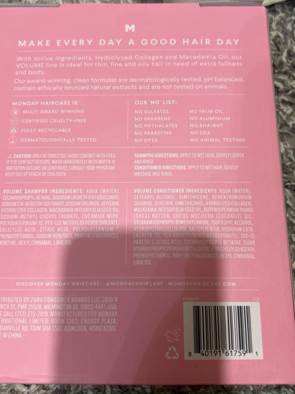 Volume Shampoo + Conditioner Set 3 items leave in conditioner also included 30oz - Picture 4 of 5